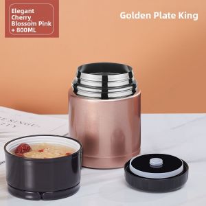 Portable 304 Stainless Steel Insulated Lunch Box Bucket Pot for Office Workers Students Easy Carry Rice Cooker Slow Cooking Tool