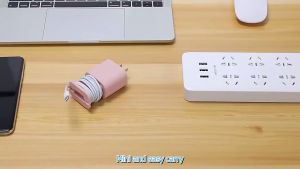 Silicone Protective Cover,Practical Portable Washable Not Deformed Flexible Silicone Material with Protection and Heat dissipation Function Anti Fingerprint for Charger Data Cable Winder Cordage Storage Protective Case