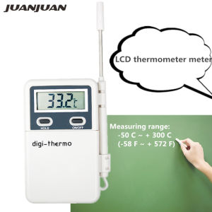 Electronic Thermometer LCD Digital Multi-thermo Meter Temperature Detector External Sensor for Kitchen Baking Food Processing