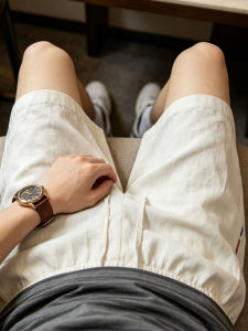 YASHENQISHI | Retro Linen-Blend Lightweight Shorts