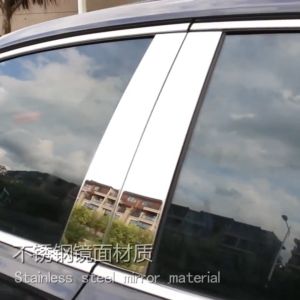6x Chrome Stainless Steel Material Car Door Window Middle Center Column B C Pillar Post Cover Mirror Effect Trim Styling Sticker For Honda Accord Sedan 2003 2004 2005 2006 2007 G7