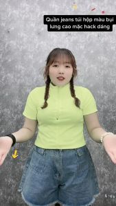 Quần Short Jeans Bigisize Cô NhỏQuần Đùi Lưng Cao Ống Rộng Big Size Nữ 58kg-95kg J3