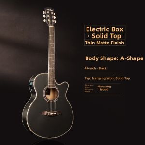 Beginner-friendly OM Acoustic Guitar 41inch