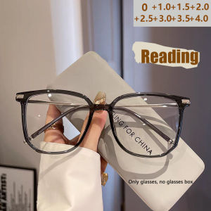 Square Reading Glasses Anti-blue Light Fashion Large Frame Women Reading Middle-aged And Elderly Flower Glasses 5515