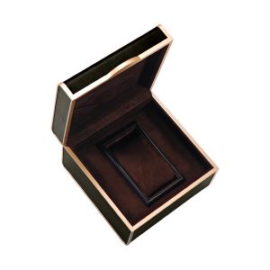 Luxury Pu Leather Watch Box Single Gold-trimmed Flip Top Gift Box for Watches Bracelet Bangle Jewelry Gift Exquisite Storage Box