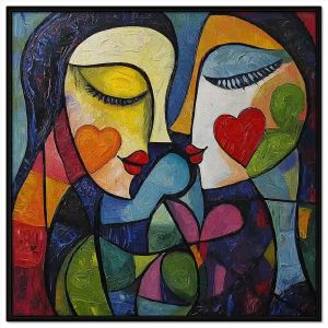 Tranh trừu tượng tình yêu không rào cản.Tranh treo tườngdán tường trang trí nội thất.CGI-1317