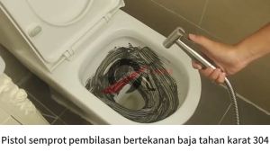 LENODI Jet Shower Stainless Steel Dual Fungsi Toilet Spray Gun Bidet Spray Gun