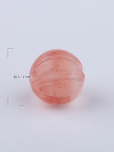 Natural South Red Ice Floating Lychee Jelly Pumpkin Beads 8mm Loose Beads Bodhi Beads Bracelet Necklace DIY Accessories