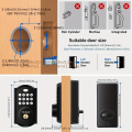 Keyless entry door lock - electronic door lock with keypad, smart latch lock with automatic lock, safe waterproof smart lock 19l. 