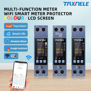 KWS-303WF Tuya WiFi Power Meter APP Control 8 in1 Energy Meter 85-290V 40A Voltage and Current Meter Electricity Meter Smart Life