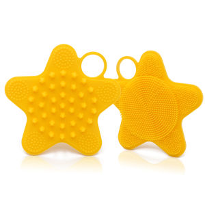 2024 Food-Grade Soft Silicone Body Scrubber Shower Brush Handheld Cleansing Skin Brush Gentle Exfoliating and Lather Well