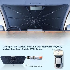 HELLOLEIBOO | Leibin Car Sunshade Umbrella Capsule Window Heat Insulation Curtain Front Windshield Cover Car Interior Sun Protection