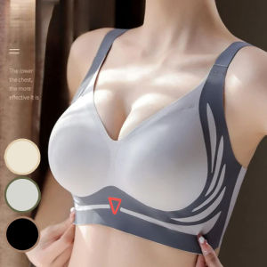 Women Bra Push Up Fixed Cup Bra Shockproof Sports Seamless Upper Bralette Summer Bras Plus Size Top Lingerie Underwear