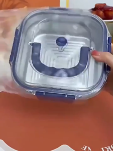 กล่องอาหารสแตนเลส {ซื้อ1แถม2} กล่องข้าว กล่องใส่ของ อเนกประสงค์ ทรงสี่เหลี่ยม มีที่จับ มีฝาปิดพลาสติก กล่องอาหารกลางวัน ภาชนะเก็บอาหาร กล่อง