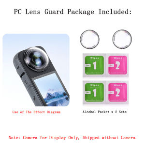Lens Protector Cap for Insta360 X4 Glass Lens Guards Scratch Proof Tempered Glass for Insta 360 X4 Camera Accessories