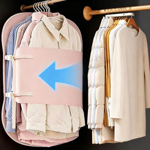 Closet Compressed Hanging Bag Dustproof Storage Cover Jackets Coats Compression Board Bedroom Wardrobe Saving Space Organizer