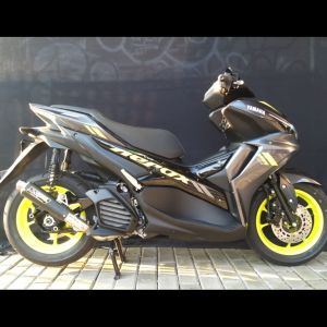 Knalpot Aerox Old 155 Type M4 Black Series Shijiro Racing Original