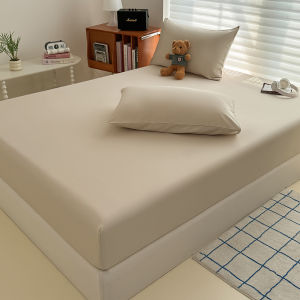 Washed Fitted Sheet with Elastic Bands Non Slip Adjustable Mattress Cover for Single Double King Queen Bed 90x200 150x200 180