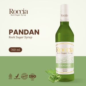 Roccia Rock Sugar Syrup Pandan - Syrup Gula Batu Rasa Pandan 760ml