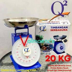 Timbangan Buah Timbangan Dapur 20kg Serbaguna Q2 8320 AXLO 620 Timbangan Daging Analog Manual