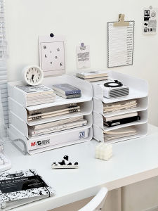 หน้าจอกันน้ำ Acrylic Organizer สำหรับเอกสารและของใช้ในออฟฟิศ ชั้นวางของ 4 ชั้น ช่องเก็บของสำหรับเอกสาร ชั้นวางของสำหรับจัดระเบียบหนังสือและของเล่นในบ้าน