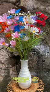 Bunga Daisy Blossom Artificial Tanaman Hias Daisi Krisan Persia Daun Matahari Palsu Plastik