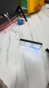 Jam Digital Weker Alarm Mirror Clock & Temperature Jam Meja