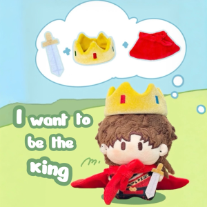 10cm Cotton Doll Clothes King Set Stuffed Toys Accessories Sword Cloak Crown piece Set Gift Ideas