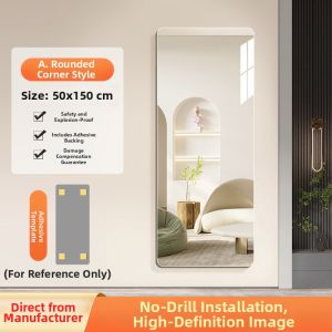 Self-adhesive High Definition Acrylic Full Length Mirror