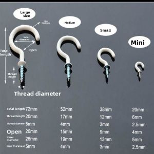 gumahus | Iron Hook Eye Screw Light Hook Wood Self-tapping Screw Ring Hook