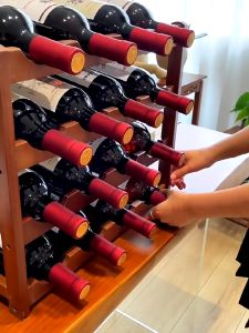 ชั้นวางไวน์ ชั้นวางไวน์แดง ตู้แช่ไวน์ ที่วางไวน์แดงที่วางขวดไวน์ ชั้นวางขวดไวน์ โค้งมน ขัดเรียบ ตำแหน่งสล็อตโค้ง ที่วางโชว์สินค้า COD