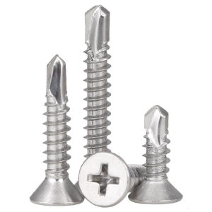 BAIRUITE | Stainless Steel 304 Flat Head Self-Tapping Self-Drilling Screw 410