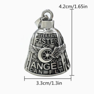 Motorcycles Bell Pendant 316L Stainless Steel Jewelry Biker Jingle Bell Rider Necklace