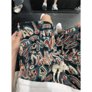 Quần Short Nam Mùa Hè Phong Cách Hawaii Họa Tiết Hoa Cổ Điển Rộng Rãi Thoải Mái Quần Đi Biển Thời Trang Quần Dài Thường Ngày