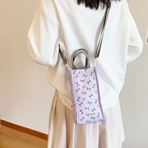 🎀 ขนาดกำลังดี ไม่ควรพลาด กระเป๋าใส่กระติกน้ำ ลายการ์ตูน สายสะพายปรับความยาวได้ (ยาวสุด 130 cm) สายถอดได้ ขนาด 12×24×9.5 cm