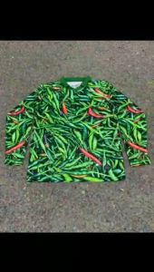 Kaos Jersey Cabe Ijo Lengan Panjang Full Printing Desain Sayur Balap Pria Wanita Premium