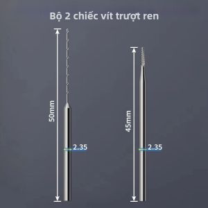Bộ Dụng Cụ Khoan Chính Xác 2 Chiếc Kèm Dụng Cụ Lấy Ốc Vít Trượt Dùng Sửa Chữa Điện Thoại Máy Tính Bảng Laptop Bo Mạch Chủ