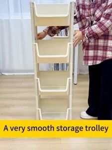 3/4/5 Layer Moving Rack Organizer Kitchen Organizer Storage Rack Bathroom Trolley Cart Organizer Home Organizer