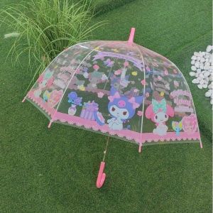 Transparent Long Handle Cartoon Umbrella for Kindergarten And Primary School Children Sunscreen Option Available Home Daily Use