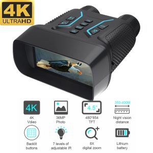 8X ซูมกล้องส่องทางไกลกลางคืน4K NV2183อินฟราเรดอุปกรณ์ตั้งแคมป์แว่นกันลมสายตากลางคืน350M-400M สำหรับการเดินทาง