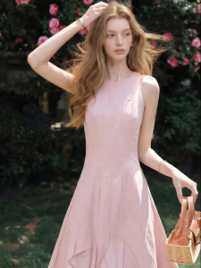 Gentle Style Short A-Line Sleeveless Dress
