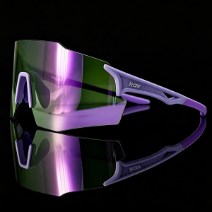 KAV Rimless Polarized Cycling Sunglasses UV400 Sports Goggles Ultralight Wind‑Resistant Glasses for Biking Running Outdoor