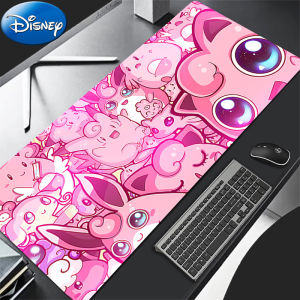 Bandai | 90x40cm Mouse Pad P-Pokemon Gaming Large Lock Edge Dywan Gamer Keyboard Pad Extended Desk Mat Table Carpet Mousepad For Computer