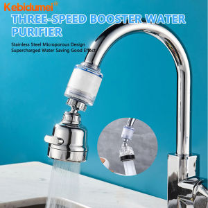 Kebidumei 360°Rotating Faucet Filter 3 Mode Kitchen Chlorine Removal Tap Aerator Anti-splash Bathroom Water Saving Tap Nozzle Water