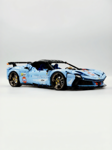 Custom Blue Gulf Style Ferrari SF90 Model Building Bricks