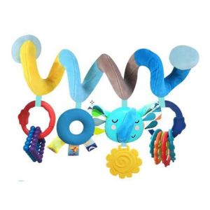 Baby Travel Play Arch Stroller Crib Accessory Cloth Animmal Mobile Toy and Pram Activity Bar with Rattle/Squeak/Teethers