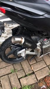 KNALPOT SAMLONG AMITASHI ORIGINAL COATING BLACK DOFF AEROX VARIO N-MAX NEW N-MAX OLD PCX DLL