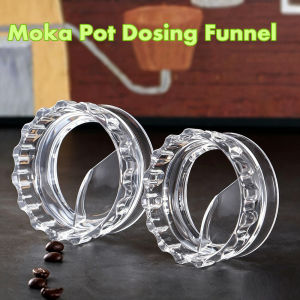 KANONE Moka Pot Dosing Funnel Anti-Spill Coffee Powder Distribution Ring Fits 2-6 Cup Italian Stovetop Espresso Moka Maker