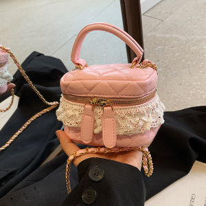 Macaron Sweet Mini Small Bag Womens Bag 2024 New Arrival Fancy Chain Messenger Bag Diamond Small Bag