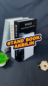 Akrilik Pembatas Buku Tebal 3mm - Penyangga Buku Sekat Buku Akrilik - Acrylic Book Stand - SBA 03